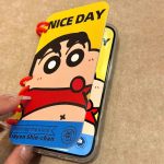 Crayon Shin-chan Flip Case – Funny Cartoon Design with Double-Sided Hinged Cover