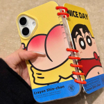 Crayon Shin-chan Flip Case – Funny Cartoon Design with Double-Sided Hinged Cover