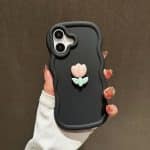 3D Tulip Soft Silicone Case – Wavy Edge Design
