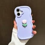 3D Tulip Soft Silicone Case – Wavy Edge Design